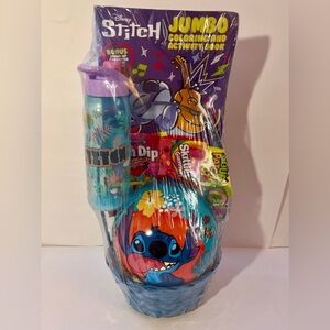 Stitch themed Gift basket with Activity Book and Snacks